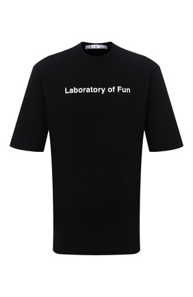 Мужская хлопковая футболка OFF-WHITE черного цвета по цене 24900 руб., арт. 0MAA119F21JER027 | Фото 1 Мужская хлопковая футболка OFF-WHITE черного цвета, арт. 0MAA119F21JER027 | Фото 1 (Материал внешний: Хлопок; Длина (для топов): Стандартные; Рукава: Короткие; Принт: С принтом; Стили: Спорт-шик, Гранж)
