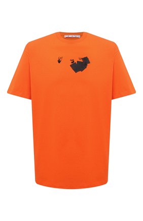 Мужская хлопковая футболка OFF-WHITE оранжевого цвета по цене 26700 руб., арт. 0MAA038F21JER008 | Фото 1 Мужская хлопковая футболка OFF-WHITE оранжевого цвета, арт. 0MAA038F21JER008 | Фото 1 (Рукава: Короткие; Материал внешний: Хлопок; Длина (для топов): Удлиненные; Принт: С принтом; Стили: Спорт-шик, Гранж)
