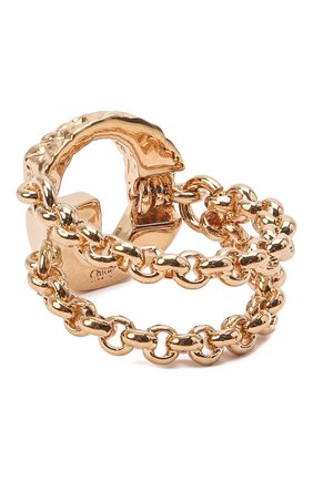Женское кольцо alphabet g CHLOÉ золотого цвета, арт. CHC21SFR0GCB7 | Фото 3 (Материал: Металл)