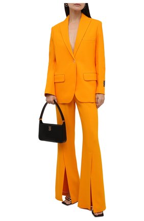Женский жакет из вискозы OFF-WHITE оранжевого цвета по цене 123000 руб., арт. 0WEF064F21FAB002 | Фото 2 Женский жакет из вискозы OFF-WHITE оранжевого цвета, арт. 0WEF064F21FAB002 | Фото 2 (Длина (для топов): Удлиненные; Материал подклада: Вискоза; Материал внешний: Вискоза; Рукава: Длинные; Стили: Гламурный; Случай: Повседневный; 1-2-бортные: Однобортные; Женское Кросс-КТ: Жакет-одежда)