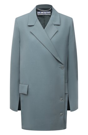 Женский жакет OFF-WHITE зеленого цвета по цене 142000 руб., арт. 0WEF079F21FAB002 | Фото 1 Женский жакет OFF-WHITE зеленого цвета, арт. 0WEF079F21FAB002 | Фото 1 (Длина (для топов): Удлиненные; Материал подклада: Вискоза; Рукава: Длинные; Материал внешний: Синтетический материал, Шерсть; Стили: Гламурный; Случай: Повседневный; 1-2-бортные: Двубортные; Женское Кросс-КТ: Жакет-одежда)