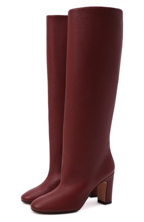 Женские кожаные сапоги KITON бордового цвета по цене 157500 руб., арт. D50809X04T82 | Фото 1 Женские кожаные сапоги KITON бордового цвета, арт. D50809X04T82 | Фото 1 (Материал внутренний: Натуральная кожа; Каблук тип: Устойчивый; Каблук высота: Средний, Высокий; Высота голенища: Высокие, Средние; Подошва: Плоская)
