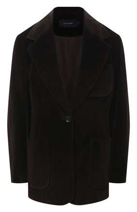 Женский жакет из хлопка и вискозы LOW CLASSIC темно-коричневого цвета по цене 52100 руб., арт. L0W21FW_BZ14DB | Фото 1 Женский жакет из хлопка и вискозы LOW CLASSIC темно-коричневого цвета, арт. L0W21FW_BZ14DB | Фото 1 (Материал внешний: Хлопок; Длина (для топов): Удлиненные; Рукава: Длинные; Материал подклада: Синтетический материал; Стили: Классический; Случай: Повседневный; 1-2-бортные: Однобортные; Женское Кросс-КТ: Жакет-одежда)