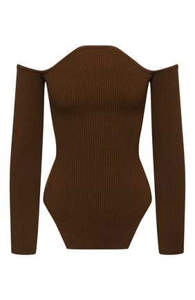 Женский пуловер из вискозы KHAITE светло-коричневого цвета, арт. 8578400/MARIA | Фото 1 (Рукава: Длинные; Стили: Гламурный; Длина (для топов): Стандартные; Кросс-КТ: Трикотаж; Материал внешний: Вискоза; Женское Кросс-КТ: Пуловер-одежда)