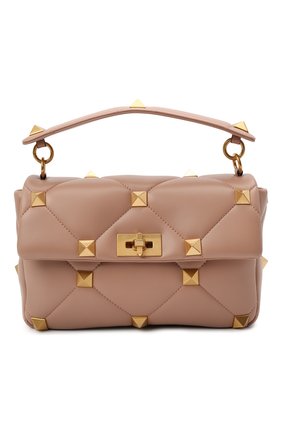 Женская сумка roman stud large VALENTINO бежевого цвета по цене 217500 руб., арт. WW0B0I60/BSF | Фото 1 Женская сумка roman stud large VALENTINO бежевого цвета, арт. WW0B0I60/BSF | Фото 1 (Материал: Натуральная кожа; Размер: large; Сумки-технические: Сумки top-handle; Ремень/цепочка: На ремешке)
