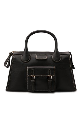 Женская сумка edith medium CHLOÉ черного цвета по цене 144000 руб., арт. CHC21WS450F43 | Фото 1 Женская сумка edith medium CHLOÉ черного цвета, арт. CHC21WS450F43 | Фото 1 (Материал: Натуральная кожа; Размер: medium; Сумки-технические: Сумки top-handle; Ремень/цепочка: На ремешке)