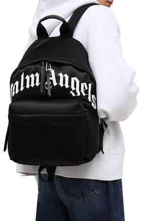 Мужской текстильный рюкзак PALM ANGELS черного цвета по цене 51750 руб., арт. PMNB012F21LEA0011001 | Фото 2 Мужской текстильный рюкзак PALM ANGELS черного цвета, арт. PMNB012F21LEA0011001 | Фото 2 (Материал: Текстиль; Размер: large)