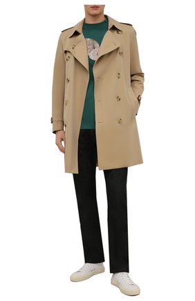 Мужская хлопковая футболка PALM ANGELS зеленого цвета по цене 25650 руб., арт. PMAA001F21JER0275760 | Фото 2 Мужская хлопковая футболка PALM ANGELS зеленого цвета, арт. PMAA001F21JER0275760 | Фото 2 (Длина (для топов): Стандартные; Материал внешний: Хлопок; Рукава: Короткие; Принт: С принтом; Стили: Спорт-шик)