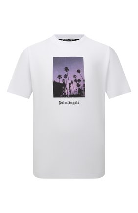 Мужская хлопковая футболка PALM ANGELS белого цвета по цене 26300 руб., арт. PMAA001F21JER0160110 | Фото 1 Мужская хлопковая футболка PALM ANGELS белого цвета, арт. PMAA001F21JER0160110 | Фото 1 (Материал внешний: Хлопок; Рукава: Короткие; Длина (для топов): Стандартные; Принт: С принтом; Стили: Спорт-шик; Shop in Shop M: Футболки)