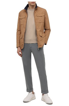 Мужские брюки KITON серого цвета по цене 75150 руб., арт. UFPLACJ0344A | Фото 2 Мужские брюки KITON серого цвета, арт. UFPLACJ0344A | Фото 2 (Материал внешний: Лиоцелл, Хлопок, Растительное волокно; Случай: Повседневный; Силуэт М (брюки): Чиносы; Стили: Кэжуэл; Длина (брюки, джинсы): Стандартные)