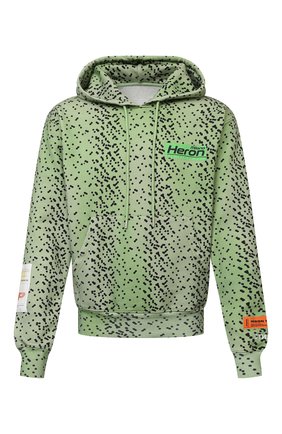 Мужской хлопковое худи HERON PRESTON зеленого цвета по цене 75400 руб., арт. HMBB017F21JER0055555 | Фото 1 Мужской хлопковое худи HERON PRESTON зеленого цвета, арт. HMBB017F21JER0055555 | Фото 1 (Длина (для топов): Стандартные; Рукава: Длинные; Материал внешний: Хлопок; Мужское Кросс-КТ: Худи-одежда; Принт: С принтом; Стили: Спорт-шик)