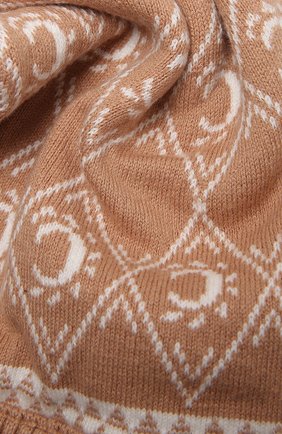 Детский хлопковый шарф CHLOÉ бежевого цвета, арт. C11192 | Фото 2 (Материал: Хлопок, Текстиль)
