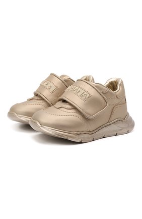 Детские кожаные кроссовки DOLCE & GABBANA золотого цвета по цене 21750 руб., арт. DN0165/A6E32 | Фото 1 Детские кожаные кроссовки DOLCE & GABBANA золотого цвета, арт. DN0165/A6E32 | Фото 1 (Материал внутренний: Натуральная кожа; Материал внешний: Кожа)