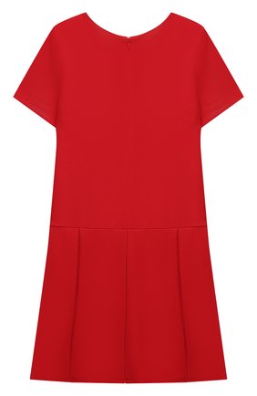 Детское платье из вискозы MOSCHINO красного цвета по цене 27350 руб., арт. HDV0AQ/LJA00/4A-8A | Фото 2 Детское платье из вискозы MOSCHINO красного цвета, арт. HDV0AQ/LJA00/4A-8A | Фото 2 (Материал внешний: Вискоза; Рукава: Короткие; Ростовка одежда: 4 года | 104 см, 5 лет | 110 см, 6 лет | 116 см, 8 лет | 128 см)