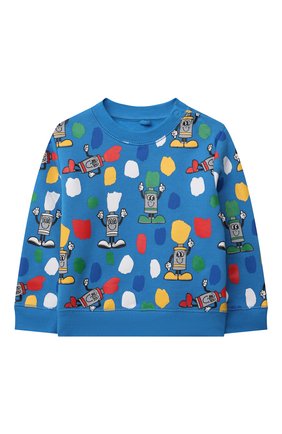 Детский комплект из свитшота и брюк STELLA MCCARTNEY голубого цвета по цене 7995 руб., арт. 603566/SRJ72 | Фото 2 Детский комплект из свитшота и брюк STELLA MCCARTNEY голубого цвета, арт. 603566/SRJ72 | Фото 2 (Материал внешний: Хлопок; Рукава: Длинные)