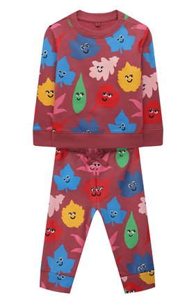 Детский комплект из свитшота и брюк STELLA MCCARTNEY розового цвета, арт. 603374/SRJ38 | Фото 1 (Рукава: Длинные; Материал внешний: Хлопок; Кросс-КТ НВ: Костюм)