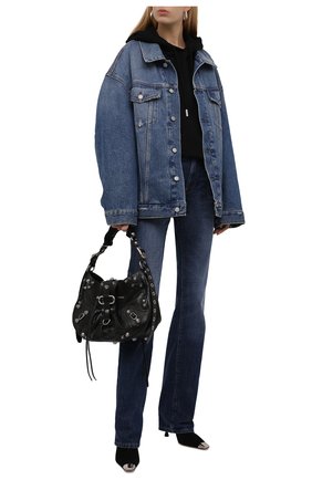 Женский хлопковое худи OFF-WHITE черного цвета по цене 52600 руб., арт. 0WBB035F21JER002 | Фото 2 Женский хлопковое худи OFF-WHITE черного цвета, арт. 0WBB035F21JER002 | Фото 2 (Материал внешний: Хлопок; Стили: Спорт-шик; Рукава: Длинные; Длина (для топов): Стандартные; Женское Кросс-КТ: Худи-одежда, Худи-спорт)