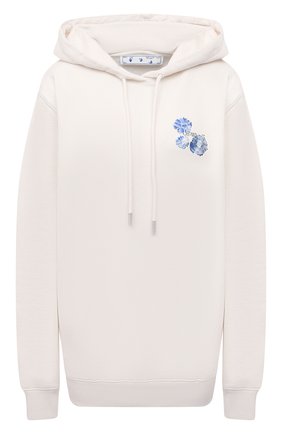 Женский хлопковое худи OFF-WHITE кремвого цвета по цене 52600 руб., арт. 0WBB035F21JER002 | Фото 1 Женский хлопковое худи OFF-WHITE кремвого цвета, арт. 0WBB035F21JER002 | Фото 1 (Материал внешний: Хлопок; Стили: Спорт-шик; Рукава: Длинные; Длина (для топов): Стандартные; Женское Кросс-КТ: Худи-одежда, Худи-спорт)