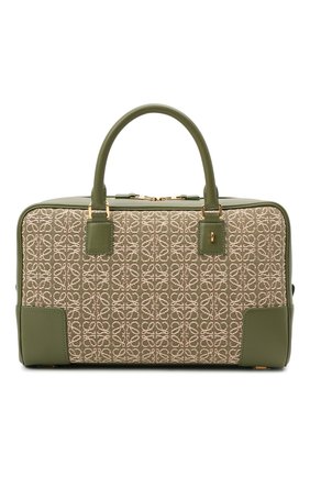 Женская сумка amazona 28 LOEWE зеленого цвета по цене 191500 руб., арт. A039N08X02 | Фото 1 Женская сумка amazona 28 LOEWE зеленого цвета, арт. A039N08X02 | Фото 1 (Материал: Натуральная кожа, Текстиль; Размер: medium; Ремень/цепочка: На ремешке; Сумки-технические: Сумки top-handle)