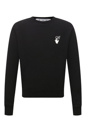Мужской хлопковый свитшот OFF-WHITE черного цвета по цене 39950 руб., арт. 0MBA025F21FLE008 | Фото 1 Мужской хлопковый свитшот OFF-WHITE черного цвета, арт. 0MBA025F21FLE008 | Фото 1 (Материал внешний: Хлопок; Мужское Кросс-КТ: свитшот-одежда; Принт: С принтом; Стили: Гранж; Рукава: Длинные; Длина (для топов): Стандартные)