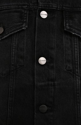 Мужская джинсовая куртка PALM ANGELS темно-серого цвета, арт. PMYE029F21DEN0011001 | Фото 5 (Кросс-КТ: Куртка, Деним; Рукава: Длинные; Стили: Гранж; Материал внешний: Хлопок, Деним; Длина (верхняя одежда): Короткие)