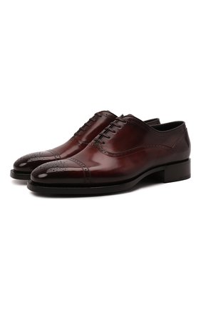 Мужские кожаные оксфорды SANTONI бордового цвета по цене 110500 руб., арт. MLWG17625DD2HRNRQ52 | Фото 1 Мужские кожаные оксфорды SANTONI бордового цвета, арт. MLWG17625DD2HRNRQ52 | Фото 1 (Материал внутренний: Натуральная кожа; Стили: Классический; Мужское Кросс-КТ: Броги-обувь)