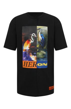 Мужская хлопковая футболка HERON PRESTON черного цвета по цене 22350 руб., арт. HMAA029F21JER0011022 | Фото 1 Мужская хлопковая футболка HERON PRESTON черного цвета, арт. HMAA029F21JER0011022 | Фото 1 (Материал внешний: Хлопок; Длина (для топов): Удлиненные; Рукава: Короткие; Принт: С принтом; Стили: Спорт-шик)