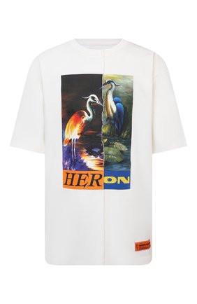 Мужская хлопковая футболка HERON PRESTON белого цвета по цене 22350 руб., арт. HMAA029F21JER0010122 | Фото 1 Мужская хлопковая футболка HERON PRESTON белого цвета, арт. HMAA029F21JER0010122 | Фото 1 (Материал внешний: Хлопок; Рукава: Короткие; Длина (для топов): Удлиненные; Принт: С принтом; Стили: Спорт-шик; Shop in Shop M: Футболки)