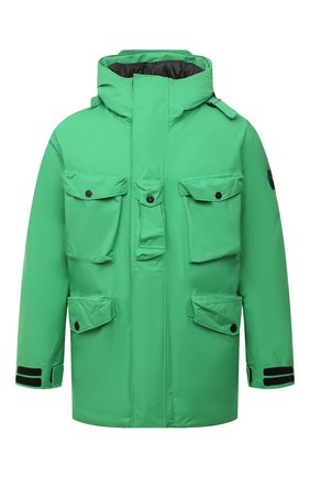 Мужская пуховая куртка STONE ISLAND зеленого цвета, арт. 751540330 | Фото 1 (Материал утеплителя: Пух и перо; Материал внешний: Синтетический материал; Материал подклада: Синтетический материал; Кросс-КТ: Куртка; Мужское Кросс-КТ: пуховик-короткий; Длина (верхняя одежда): До середины бедра; Стили: Спорт-шик; Рукава: Длинные)