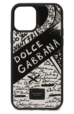 Кожаный чехол для iphone 12/12 pro DOLCE & GABBANA черно-белого цвета по цене 15150 руб., арт. BP2905/AQ276 | Фото 1 Кожаный чехол для iphone 12/12 pro DOLCE & GABBANA черно-белого цвета, арт. BP2905/AQ276 | Фото 1