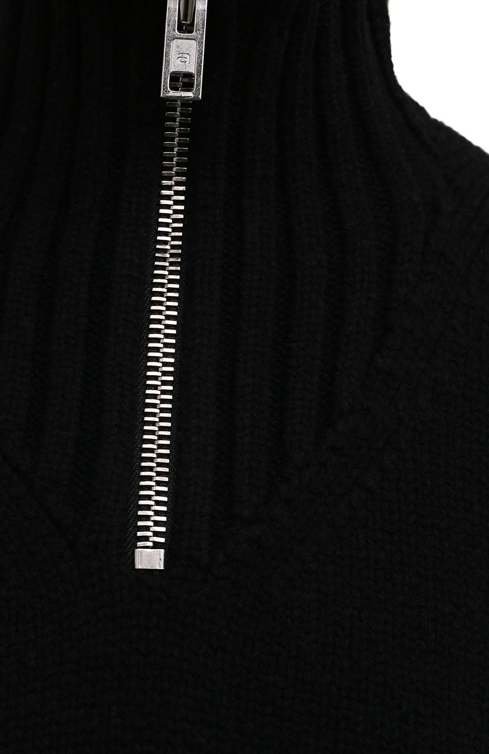 Женский шерстяной свитер ALEXANDER WANG черного цвета, арт. 1KC4211005 | Фото 5 (Женское Кросс-КТ: Свитер-одежда; Материал внешний: Шерсть; Рукава: Длинные; Длина (для топов): Удлиненные; Стили: Кэжуэл)