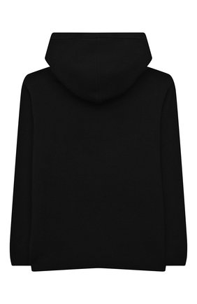Детский худи из хлопка и шерсти MOSCHINO черного цвета по цене 18650 руб., арт. HMW00K/LHE11/4A-8A | Фото 2 Детский худи из хлопка и шерсти MOSCHINO черного цвета, арт. HMW00K/LHE11/4A-8A | Фото 2 (Рукава: Длинные; Материал внешний: Хлопок; Мальчики Кросс-КТ: Толстовка-одежда)