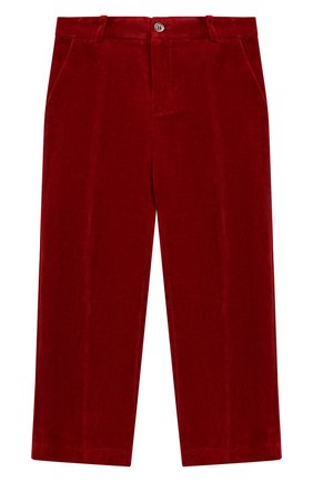 Детские хлопковые брюки GUCCI красного цвета по цене 67650 руб., арт. 667712/XWAL1 | Фото 1 Детские хлопковые брюки GUCCI красного цвета, арт. 667712/XWAL1 | Фото 1 (Материал внешний: Растительное волокно, Хлопок; Мальчики Кросс-КТ: Брюки-одежда; Случай: Повседневный; Ростовка одежда: 10 - 11 лет | 140 - 146см, 4 года | 104 см, 5 лет | 110 см, 6 лет | 116 см, 8 лет | 128 см)