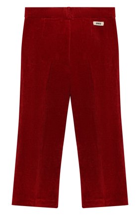Детские хлопковые брюки GUCCI красного цвета по цене 67650 руб., арт. 667712/XWAL1 | Фото 2 Детские хлопковые брюки GUCCI красного цвета, арт. 667712/XWAL1 | Фото 2 (Материал внешний: Растительное волокно, Хлопок; Мальчики Кросс-КТ: Брюки-одежда; Случай: Повседневный; Ростовка одежда: 10 - 11 лет | 140 - 146см, 4 года | 104 см, 5 лет | 110 см, 6 лет | 116 см, 8 лет | 128 см)
