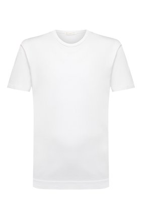 Мужская хлопковая футболка DANIELE FIESOLI белого цвета, арт. DF 0627 | Фото 1 (Материал внешний: Хлопок; Рукава: Короткие; Длина (для топов): Стандартные; Принт: Без принта; Стили: Кэжуэл)