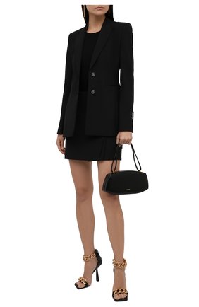 Женская юбка OFF-WHITE черного цвета по цене 44900 руб., арт. 0WCC134F21FAB002 | Фото 2 Женская юбка OFF-WHITE черного цвета, арт. 0WCC134F21FAB002 | Фото 2 (Материал внешний: Синтетический материал, Шерсть; Длина Ж (юбки, платья, шорты): Мини; Женское Кросс-КТ: Юбка-одежда; Стили: Кэжуэл)