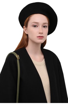 Женский берет LOW CLASSIC черного цвета по цене 16700 руб., арт. L0W21FW_HA02BK | Фото 2 Женский берет LOW CLASSIC черного цвета, арт. L0W21FW_HA02BK | Фото 2 (Материал: Текстиль, Шерсть, Синтетический материал)