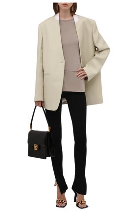 Женский хлопковый топ LOW CLASSIC бежевого цвета по цене 13600 руб., арт. L0W21FW_TS04LK | Фото 2 Женский хлопковый топ LOW CLASSIC бежевого цвета, арт. L0W21FW_TS04LK | Фото 2 (Материал внешний: Хлопок; Длина (для топов): Стандартные; Рукава: Длинные; Стили: Кэжуэл)