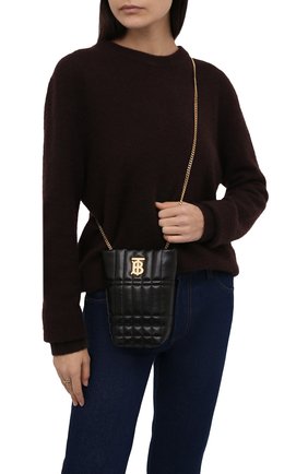 Женская сумка lola mini BURBERRY черного цвета по цене 69100 руб., арт. 8045042 | Фото 2 Женская сумка lola mini BURBERRY черного цвета, арт. 8045042 | Фото 2 (Ремень/цепочка: На ремешке; Размер: mini; Материал: Натуральная кожа; Сумки-технические: Сумки через плечо)