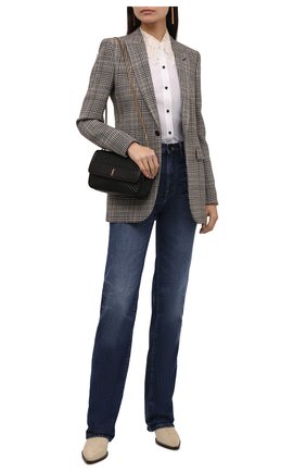 Женская рубашка из хлопка и шелка SAINT LAURENT белого цвета по цене 104500 руб., арт. 661141/Y3D31 | Фото 2 Женская рубашка из хлопка и шелка SAINT LAURENT белого цвета, арт. 661141/Y3D31 | Фото 2 (Длина (для топов): Стандартные; Материал внешний: Хлопок; Рукава: Длинные; Женское Кросс-КТ: Рубашка-одежда; Принт: Без принта; Стили: Кэжуэл)