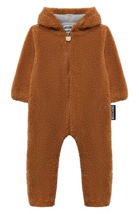 Детского комбинезон MOSCHINO коричневого цвета по цене 21300 руб., арт. MUT027/LIA00 | Фото 1 Детского комбинезон MOSCHINO коричневого цвета, арт. MUT027/LIA00 | Фото 1 (Рукава: Длинные; Материал подклада: Хлопок; Материал внешний: Синтетический материал)
