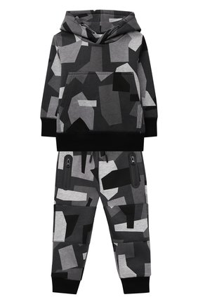 Детского комплект из худи и брюк STELLA MCCARTNEY серого цвета по цене 12250 руб., арт. 603574/SRJ07 | Фото 1 Детского комплект из худи и брюк STELLA MCCARTNEY серого цвета, арт. 603574/SRJ07 | Фото 1 (Рукава: Длинные; Материал внешний: Хлопок)