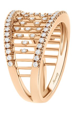Женские кольцо MERCURY бесцветного цвета, арт. MR25458/RG/MD | Фото 2 (Драгоценные камни: Бриллианты; Материал сплава: Розовое золото)