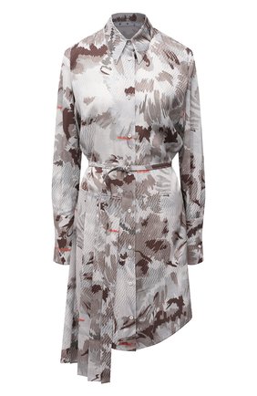 Женское платье из вискозы OFF-WHITE серого цвета по цене 89850 руб., арт. 0WDB280F21FAB003 | Фото 1 Женское платье из вискозы OFF-WHITE серого цвета, арт. 0WDB280F21FAB003 | Фото 1 (Длина Ж (юбки, платья, шорты): Мини; Материал внешний: Вискоза; Рукава: Длинные; Женское Кросс-КТ: Платье-одежда; Стили: Романтичный; Случай: Повседневный)