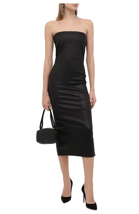 Женское кожаное платье SPRWMN черного цвета по цене 115500 руб., арт. DRS-037-L/TUBE DRESS | Фото 2 Женское кожаное платье SPRWMN черного цвета, арт. DRS-037-L/TUBE DRESS | Фото 2 (Длина Ж (юбки, платья, шорты): До колена; Женское Кросс-КТ: Платье-одежда; Стили: Гранж; Случай: Повседневный; Материал внешний: Натуральная кожа)