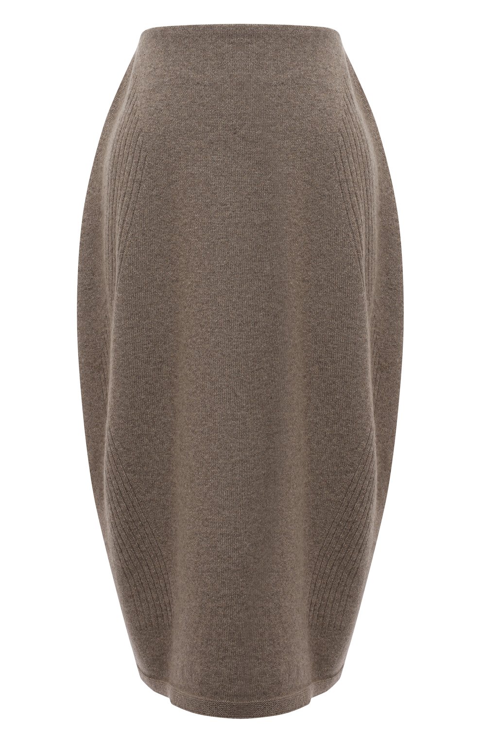 Женская юбка из шерсти и кашемира LOW CLASSIC бежевого цвета, арт. L0W21FW_KN05LK | Фото 1 (Материал внешний: Шерсть; Кросс-КТ: Трикотаж; Женское Кросс-КТ: Юбка-одежда; Длина Ж (юбки, платья, шорты): Миди; Стили: Кэжуэл)