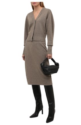 Женская юбка из шерсти и кашемира LOW CLASSIC бежевого цвета по цене 29500 руб., арт. L0W21FW_KN05LK | Фото 2 Женская юбка из шерсти и кашемира LOW CLASSIC бежевого цвета, арт. L0W21FW_KN05LK | Фото 2 (Материал внешний: Шерсть; Длина Ж (юбки, платья, шорты): Миди; Женское Кросс-КТ: Юбка-одежда; Кросс-КТ: Трикотаж; Стили: Кэжуэл)