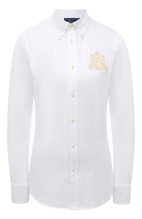 Женская хлопковая рубашка POLO RALPH LAUREN белого цвета по цене 14750 руб., арт. 211846878 | Фото 1 Женская хлопковая рубашка POLO RALPH LAUREN белого цвета, арт. 211846878 | Фото 1 (Длина (для топов): Удлиненные; Рукава: Длинные; Материал внешний: Хлопок; Женское Кросс-КТ: Рубашка-одежда; Принт: Без принта; Стили: Кэжуэл)