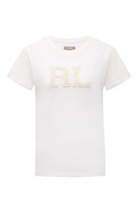 Женская хлопковая футболка POLO RALPH LAUREN кремвого цвета по цене 12850 руб., арт. 211846880 | Фото 1 Женская хлопковая футболка POLO RALPH LAUREN кремвого цвета, арт. 211846880 | Фото 1 (Длина (для топов): Стандартные; Рукава: Короткие; Материал внешний: Хлопок; Женское Кросс-КТ: Футболка-одежда; Принт: С принтом; Стили: Спорт-шик)