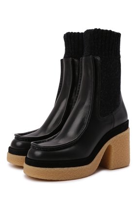 Женские кожаные ботильоны jamie CHLOÉ черного цвета по цене 86950 руб., арт. CHC21W525V4 | Фото 1 Женские кожаные ботильоны jamie CHLOÉ черного цвета, арт. CHC21W525V4 | Фото 1 (Подошва: Платформа; Материал внутренний: Натуральная кожа; Каблук высота: Высокий; Каблук тип: Устойчивый)